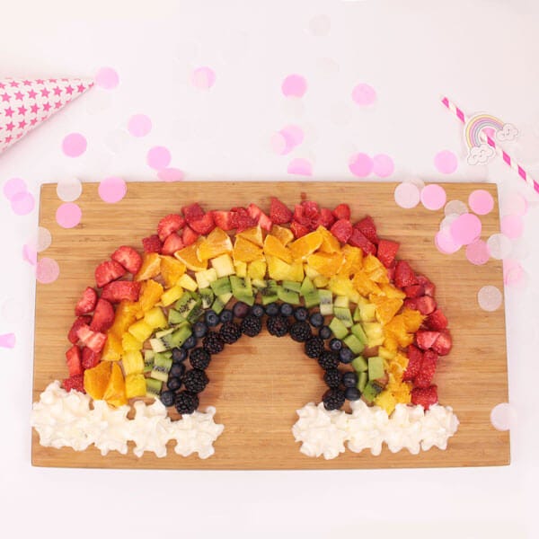 Rainbow fruit art