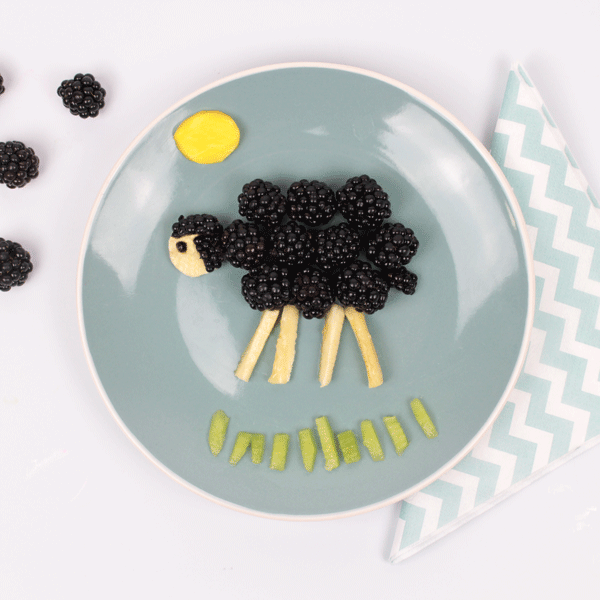 Healthy Blackberry Desert Food Art