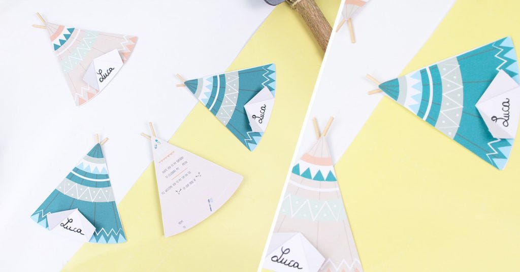 DIY Ideas for Kids - Free Tepee Birthday Invitations
