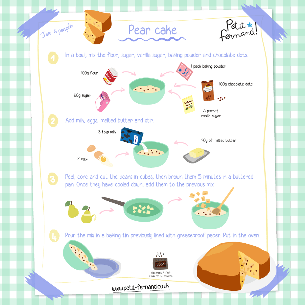 Pear Cake Recipe for Kids