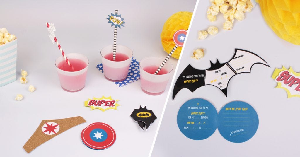 Superheroes' invitations