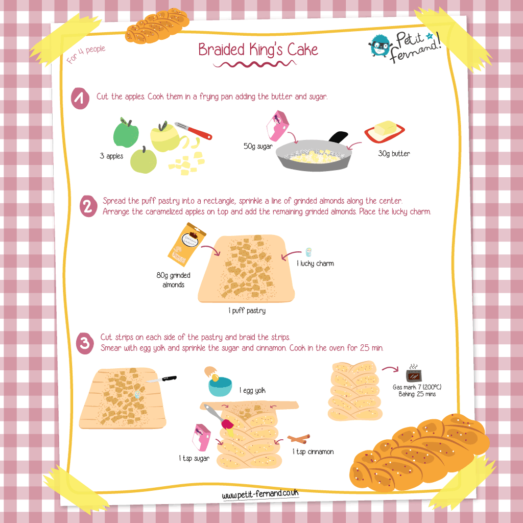 Braided king's cake recipe printable