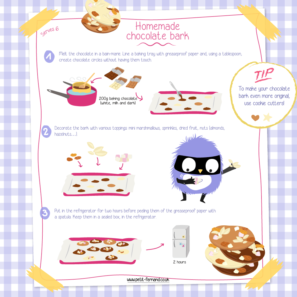 Homemade chocolate bark recipe printable