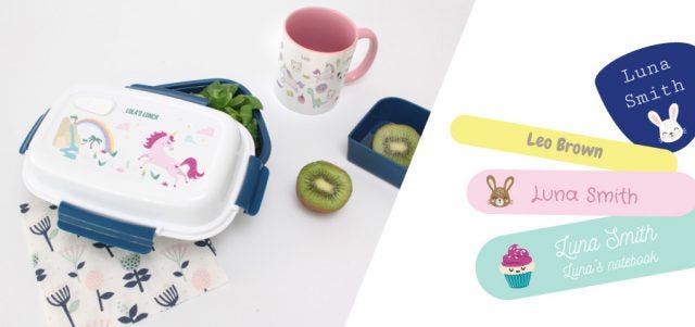 Personnalized products and customizable labels
