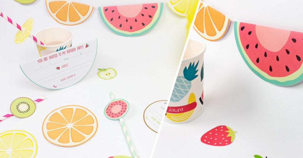 Make these fruit birthday invitations for a great summer party