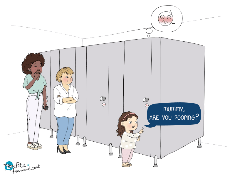 Going to the public toilet with your child can be awkward