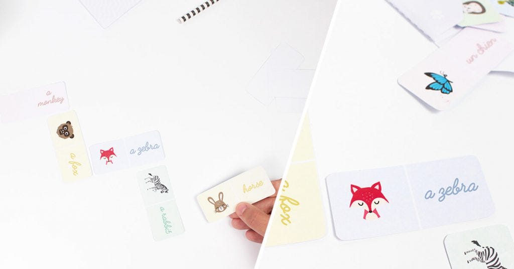 Make this animal dominoes DIY to have fun with your family!