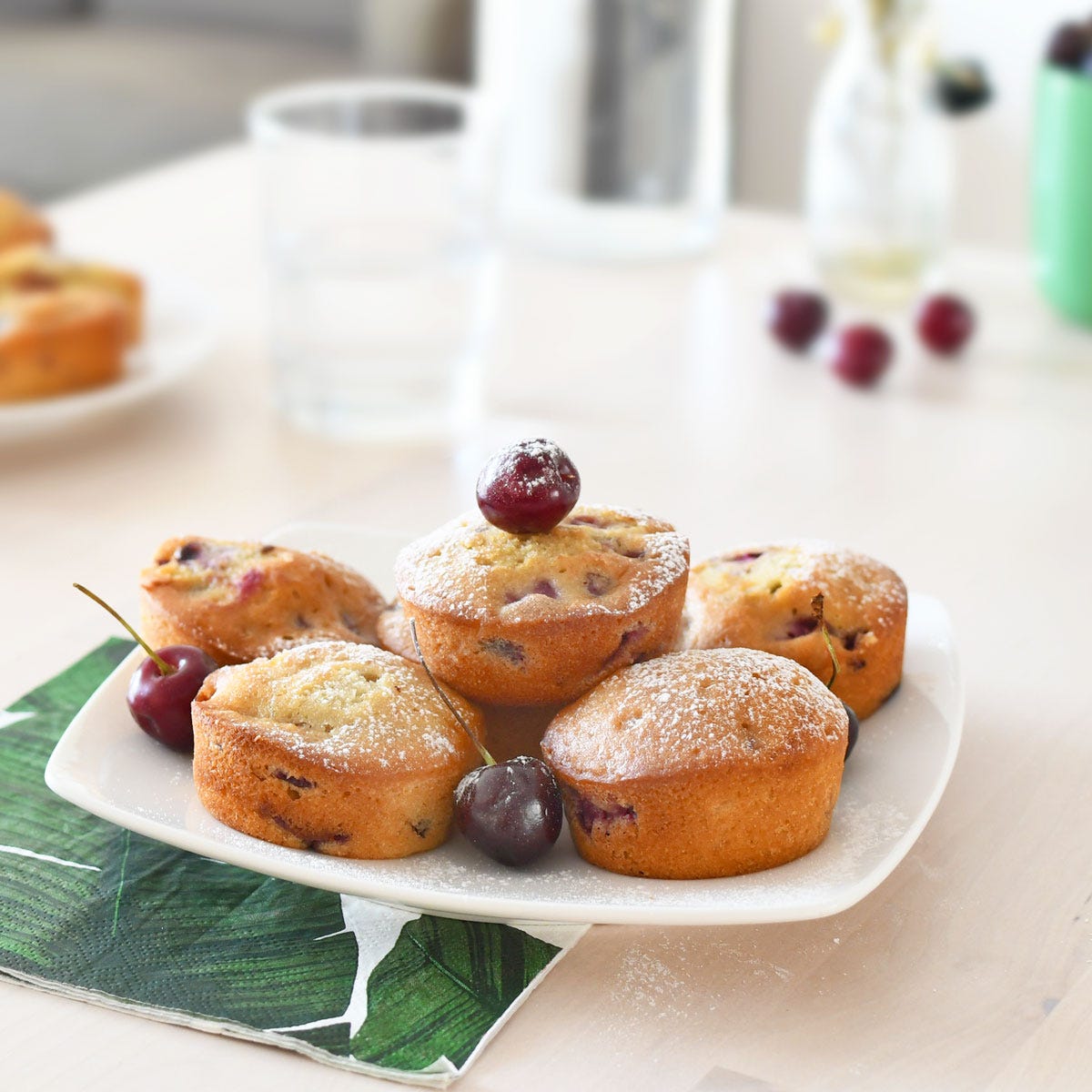 Delicious cherry muffins for the kids’ tea time! Very easy to prepare with summer fruits!