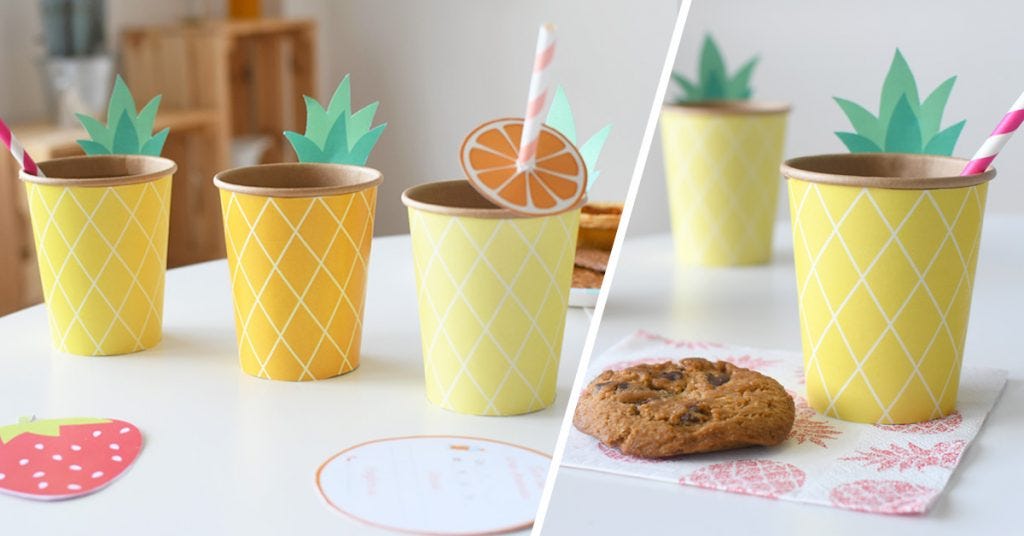 Surprise your guests with these nice and pretty personalised and colourful cups for your kids’ birthday party this summer!