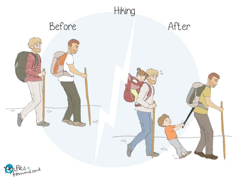 Hiking with children, it’s much more tiring than before!