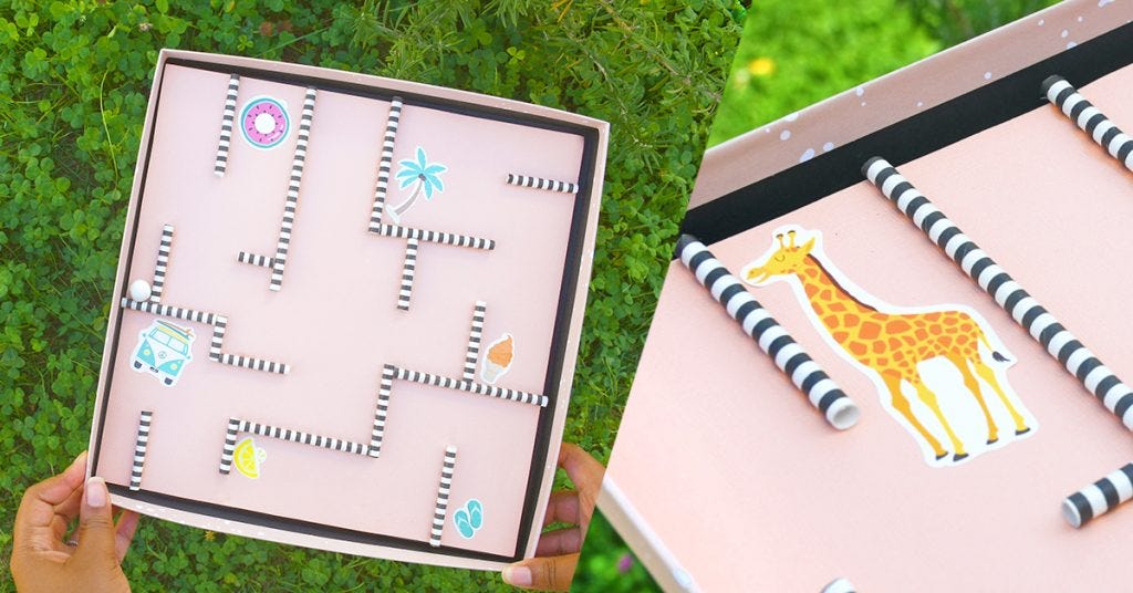 The timeless marbles games do their come back! Realise a super marble maze very easily for your kids with recovery material!