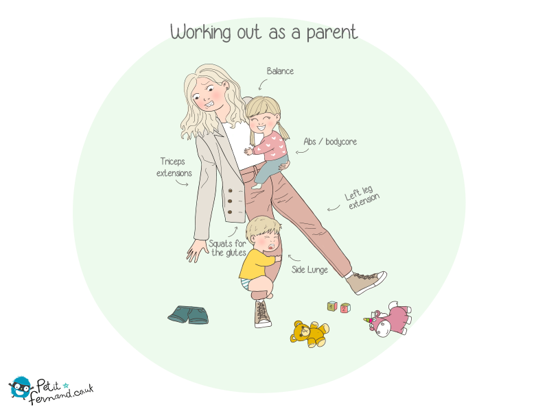 When you are a parent, workout day is everyday.