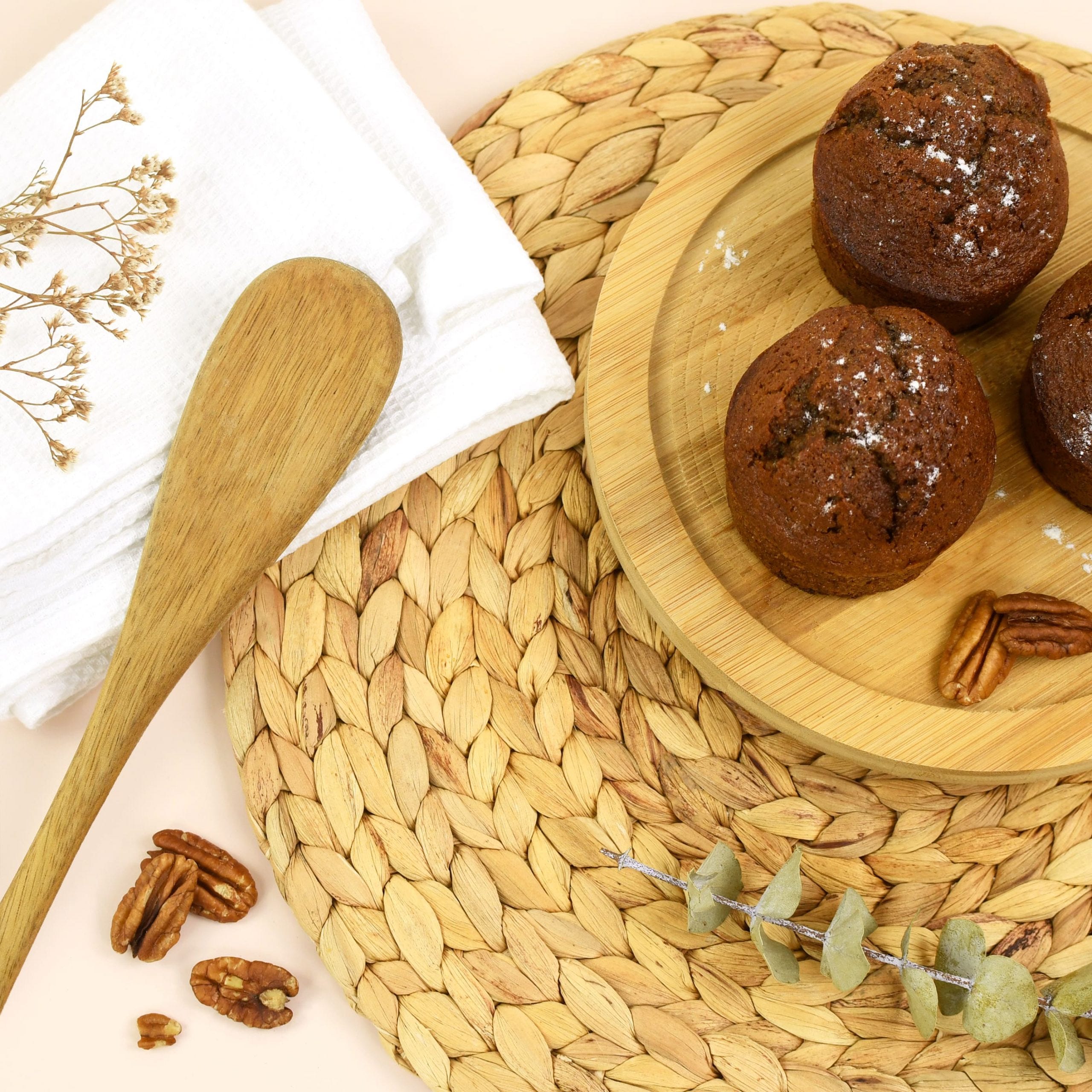 Kids will be thrilled with these chocolate and pecan muffins!